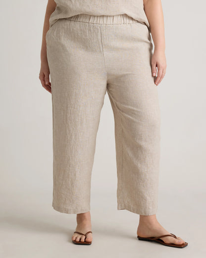 100% European Linen Pants - 1X / Bayberry Olive