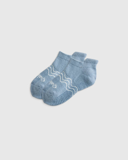 Organic Cotton Gripper Ankle Socks 8-Pack - 12M-24M / Pink/White Multi