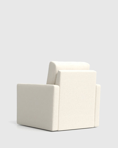 Brennan Swivel Chair in Performance Chenille Linen Blend - 32" / Slate