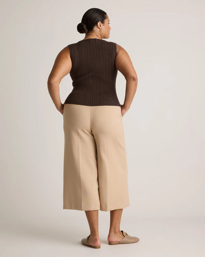 Cotton Cashmere Ribbed Tank - XS / Heather Oatmeal