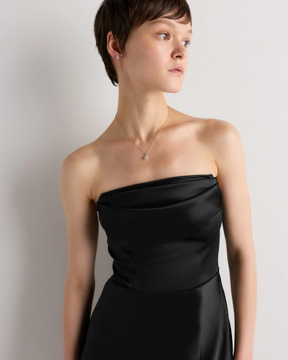 Aurora Stretch Satin Convertible Dress - 0 / Garden Sage Green