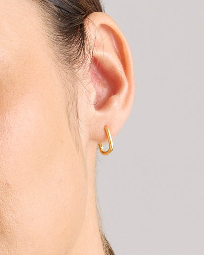 Mini U Hoops - One Size / Gold Vermeil
