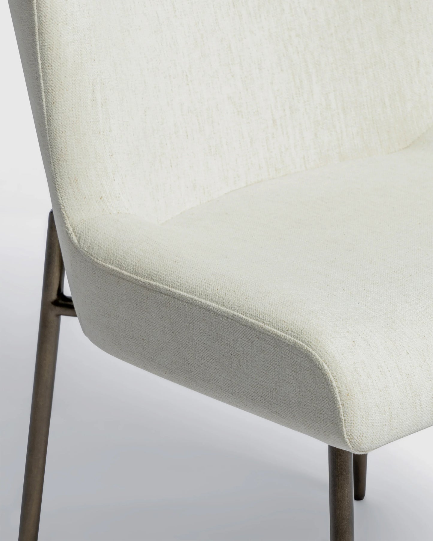 Performance Chenille Dining Chair with Powder Coated Iron Frame (Set of 2) - Set of 2 / Snow