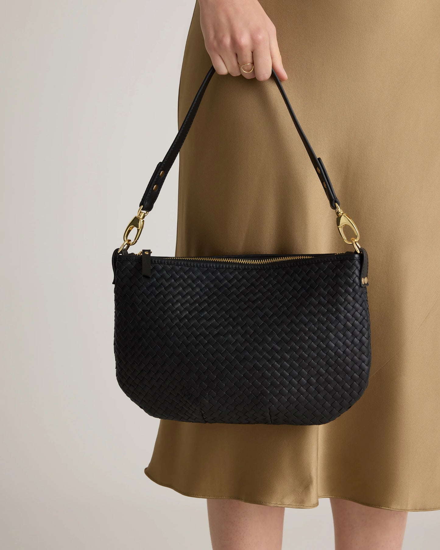 Sloane Handwoven Mini Shoulder Bag - One Size / Cognac