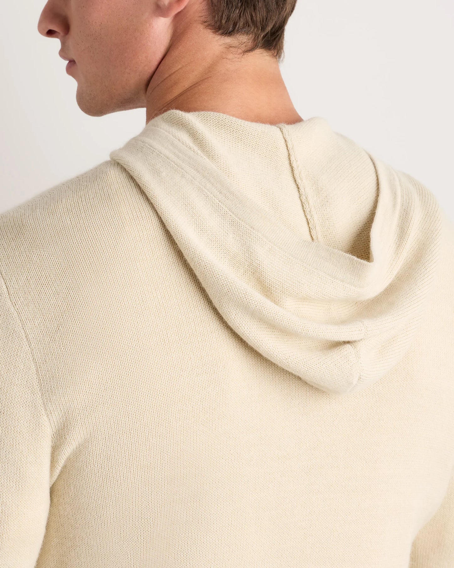 Alpaca-Wool Hooded Sweater - S / Heather Navy