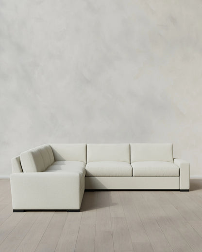 Stillman L Sectional in Performance Basketweave - 116x116 / Flax