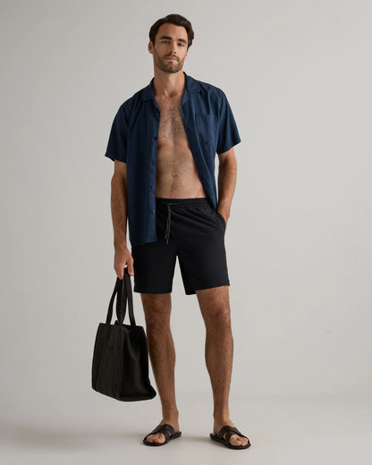 Italian Swim Trunks - 7" - XS / Navy Diamond Geo