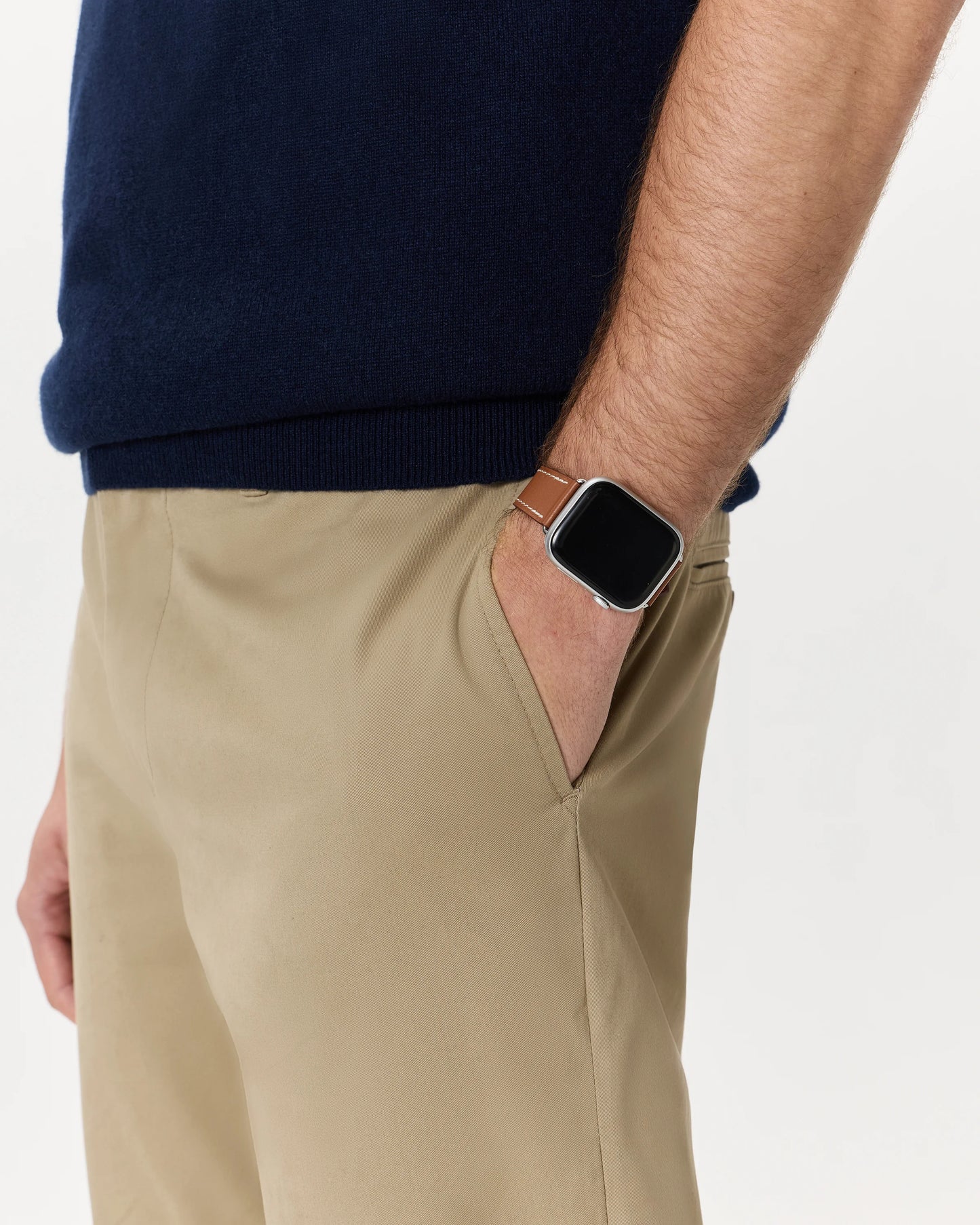 Leather Smartwatch Band - 38mm - 42mm / Cognac