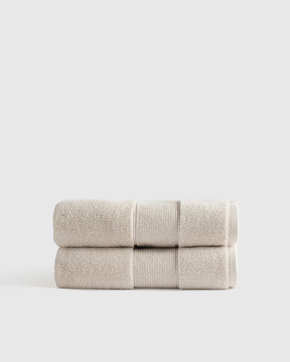 Classic Organic Turkish Cotton Hand Towel (Set of 2) - One Size / White