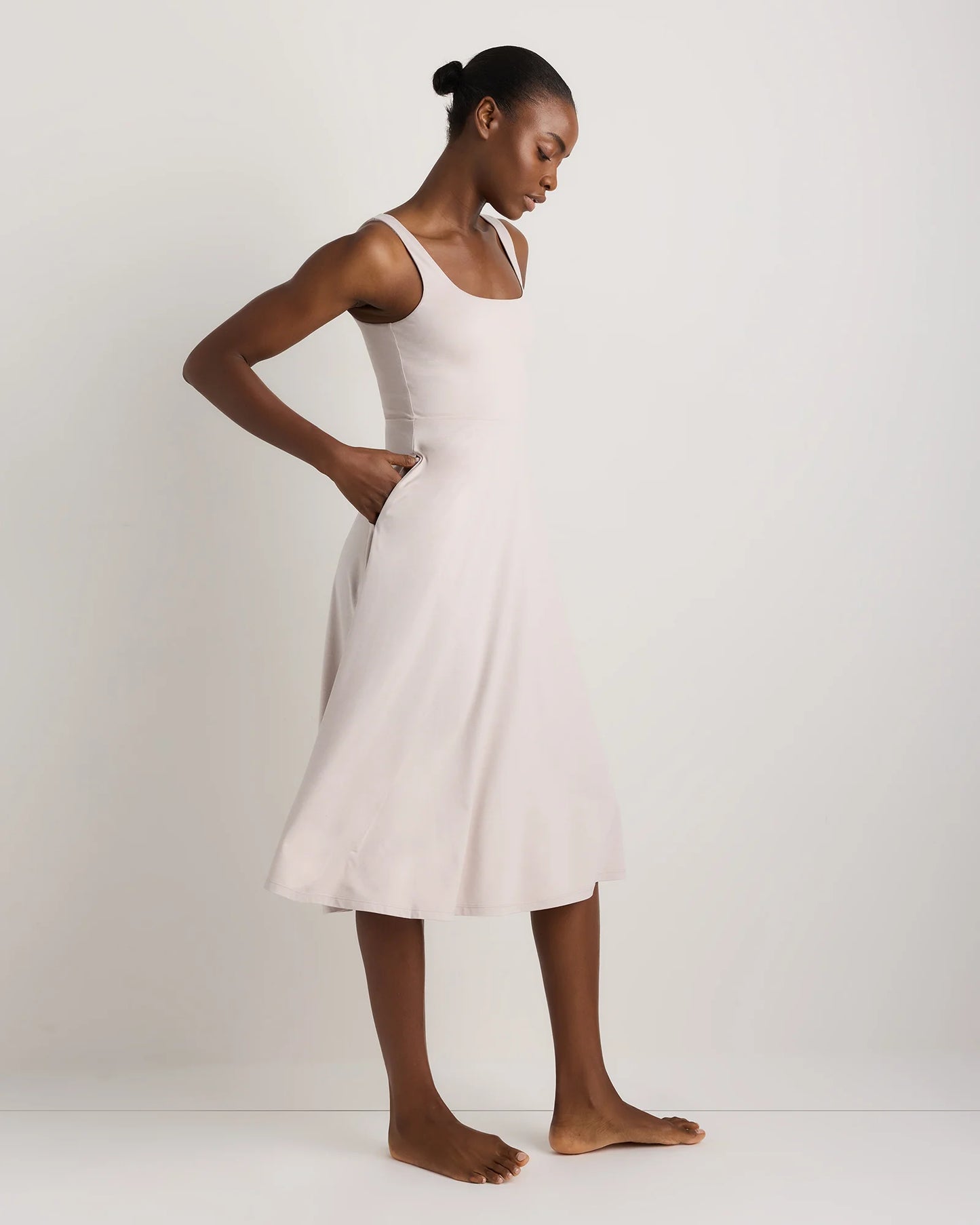 Flowknit Breeze Fit & Flare Dress - XS / Heather Green