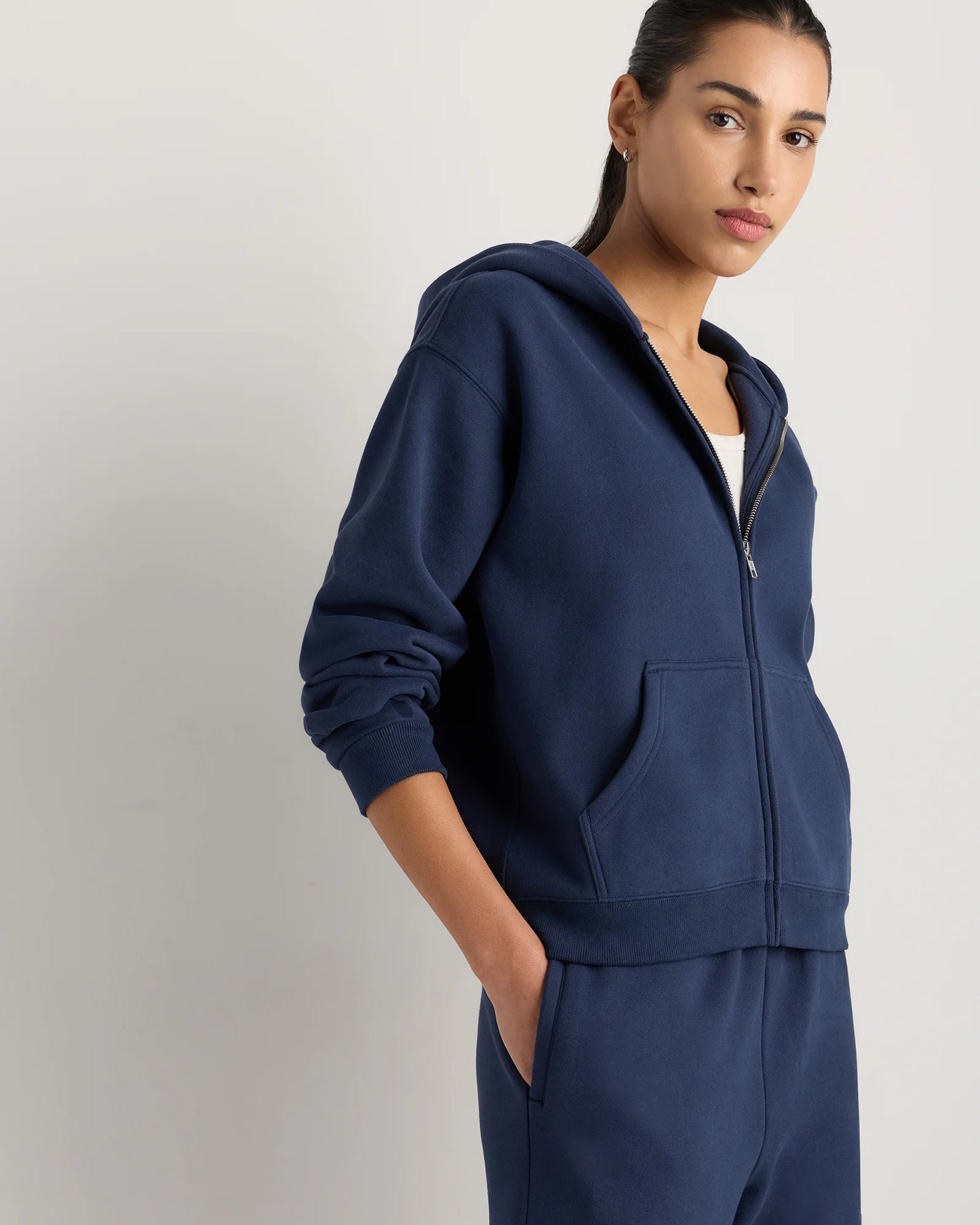 Everyday Fleece Full-Zip Hoodie - XS / Coastal Sage