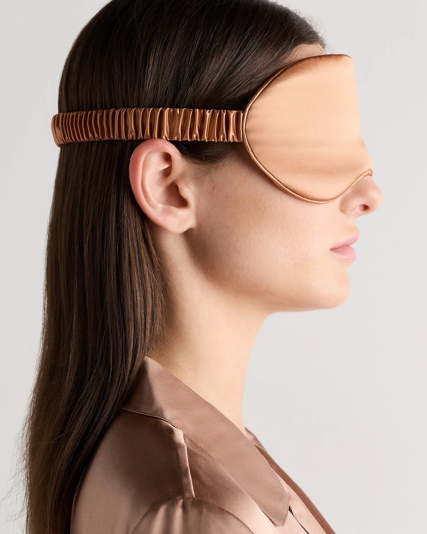 Mulberry Silk Beauty Sleep Mask - One Size / Soft Pink