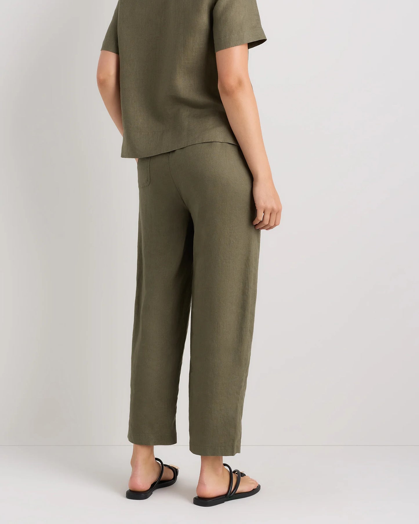 100% European Linen Pants - XS / White