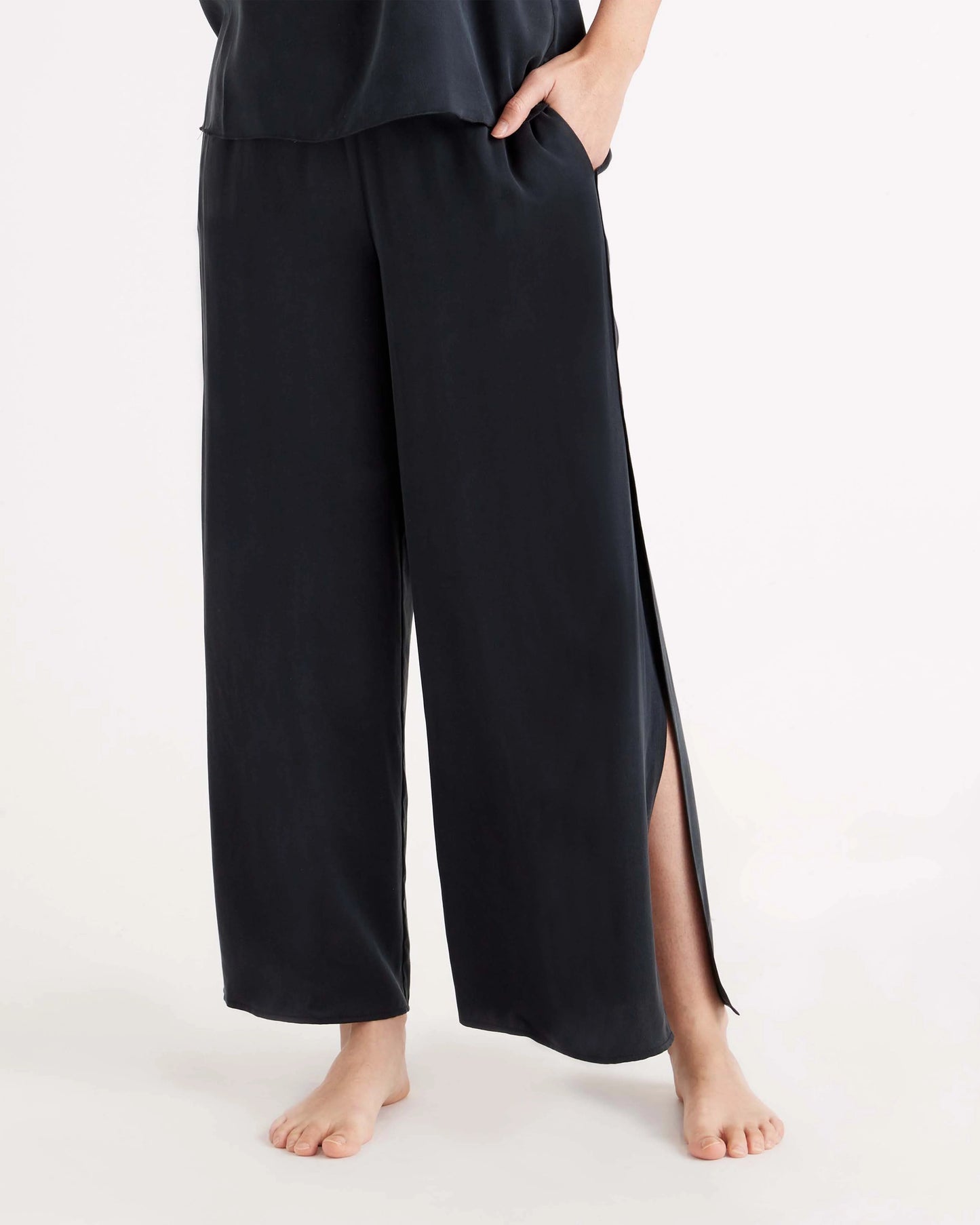 100% Washable Silk Pajama Pants - XS / Indigo