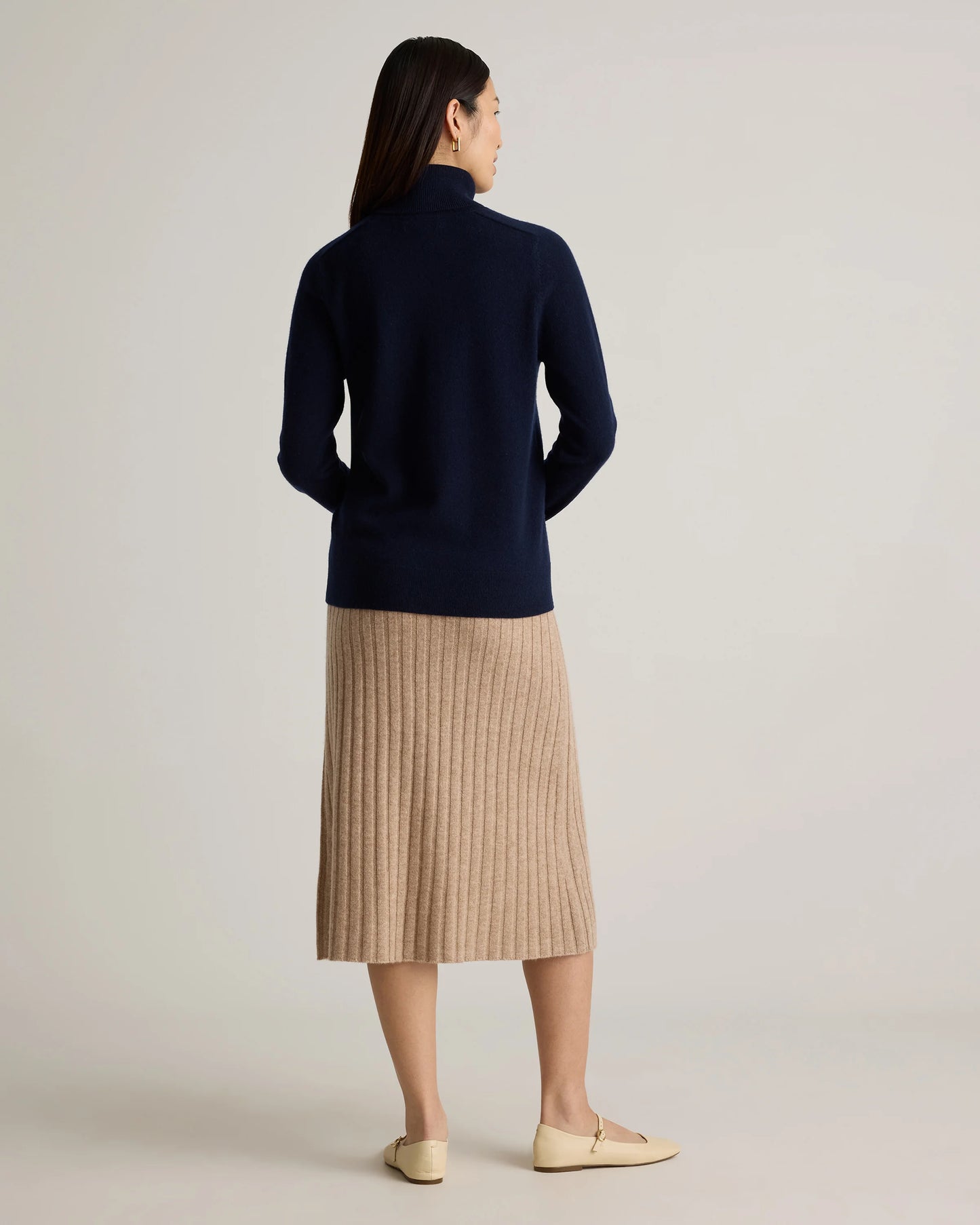 Mongolian Cashmere Turtleneck Sweater - XS / Heather Grey