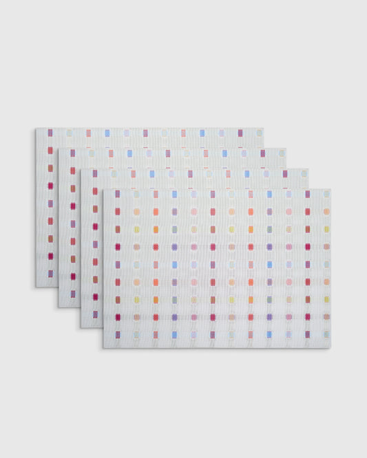 Sampler Easy-Care Rectangular Placemat, Set of 4 by Chilewich - One Size / White Multi