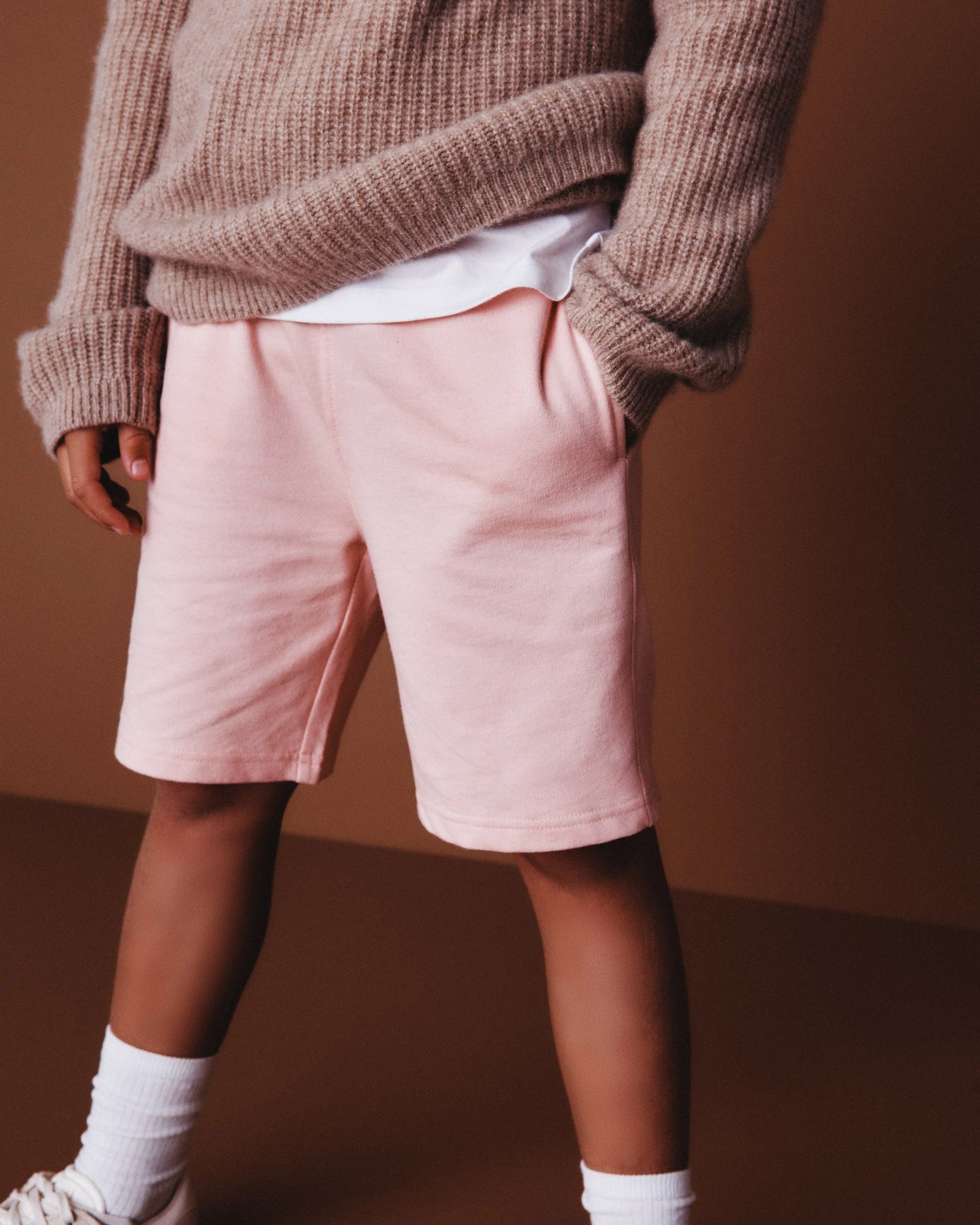100% Organic Cotton French Terry Short - 6 / Coral Pink