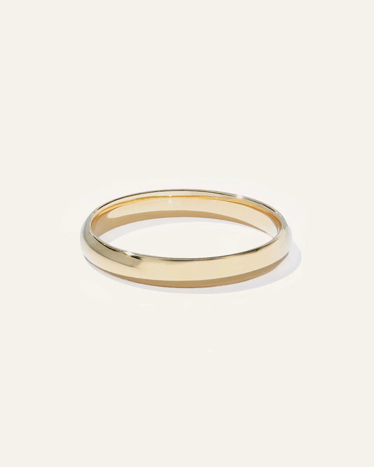 Low Dome Band - 3mm - 4 / Yellow Gold