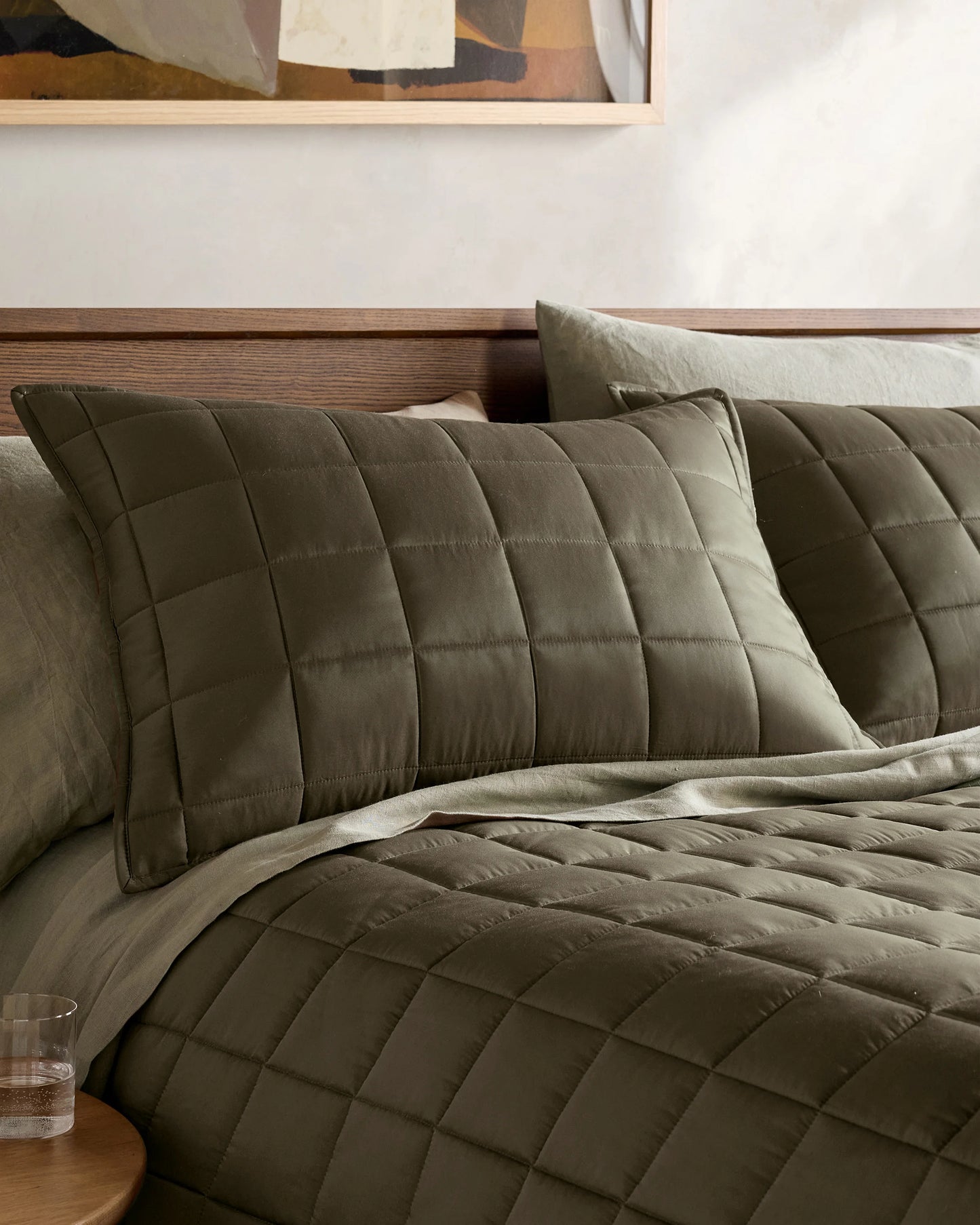 Bamboo Box Quilt Set - Twin / Sage