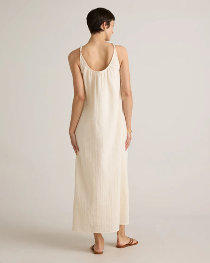 100% Organic Cotton Gauze Sleeveless Maxi Dress - XS / Spiced Orange