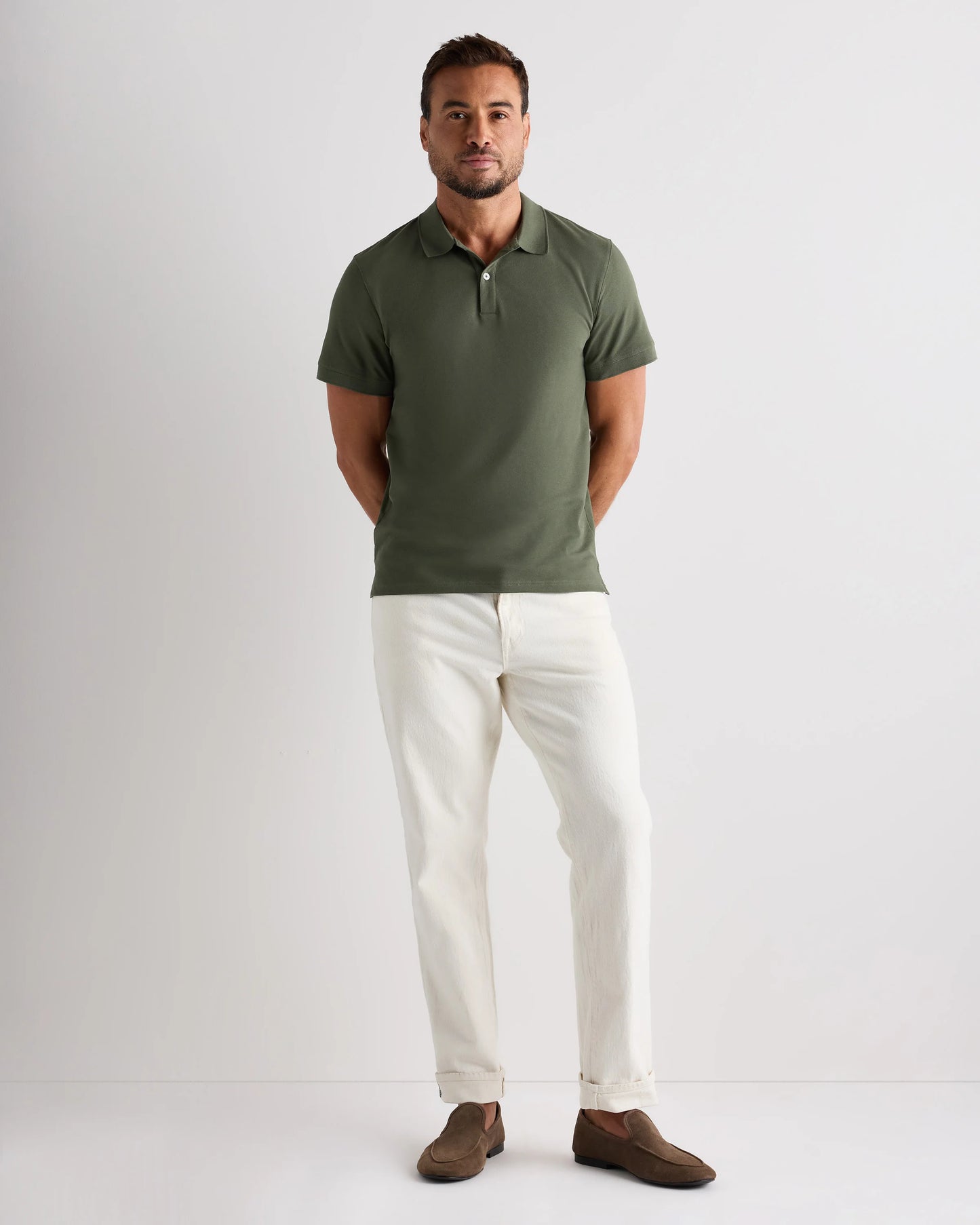 Organic Cotton Pique Polo - XS / Heather Grey