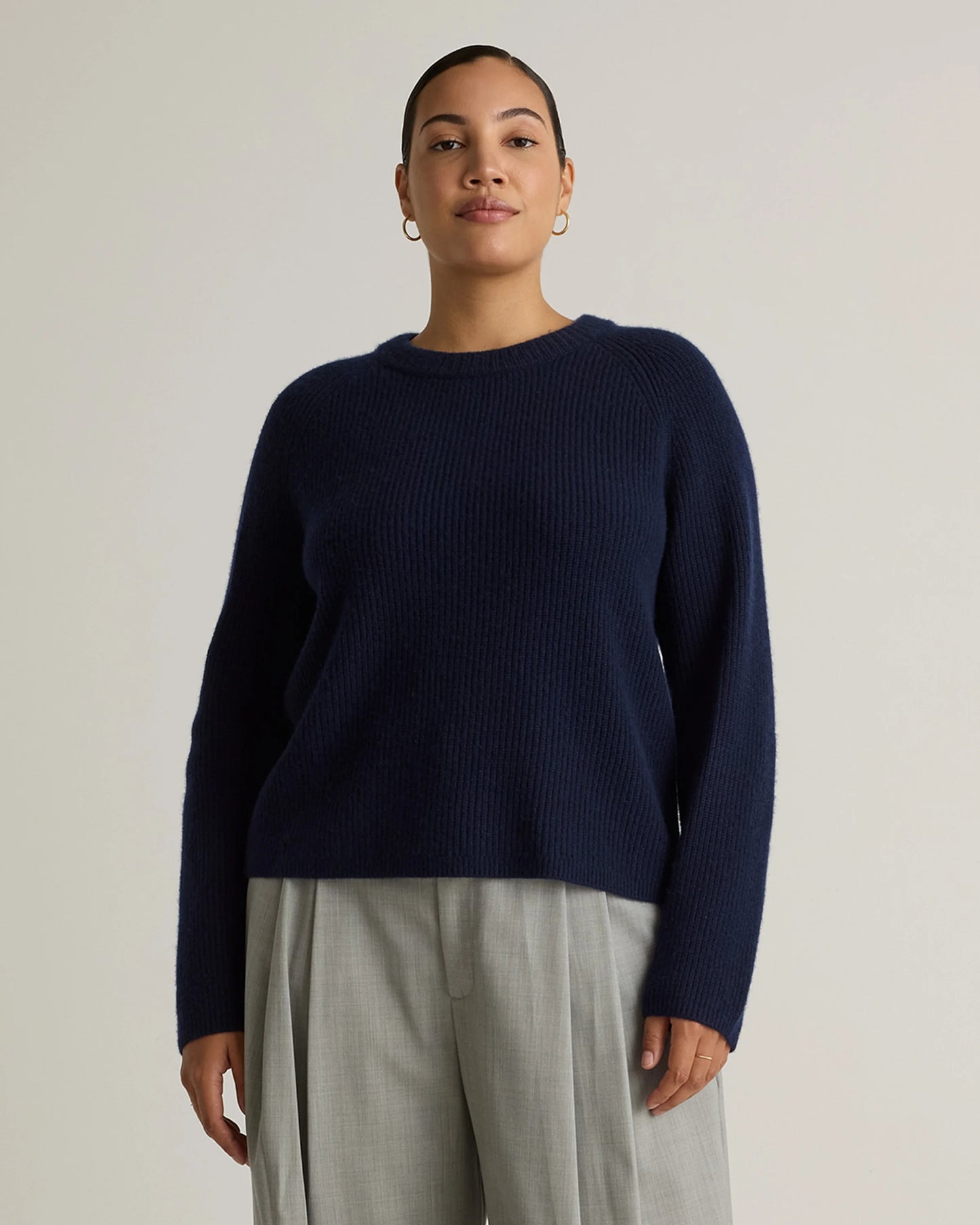 Mongolian Cashmere Fisherman Crewneck Sweater - XS / Teak