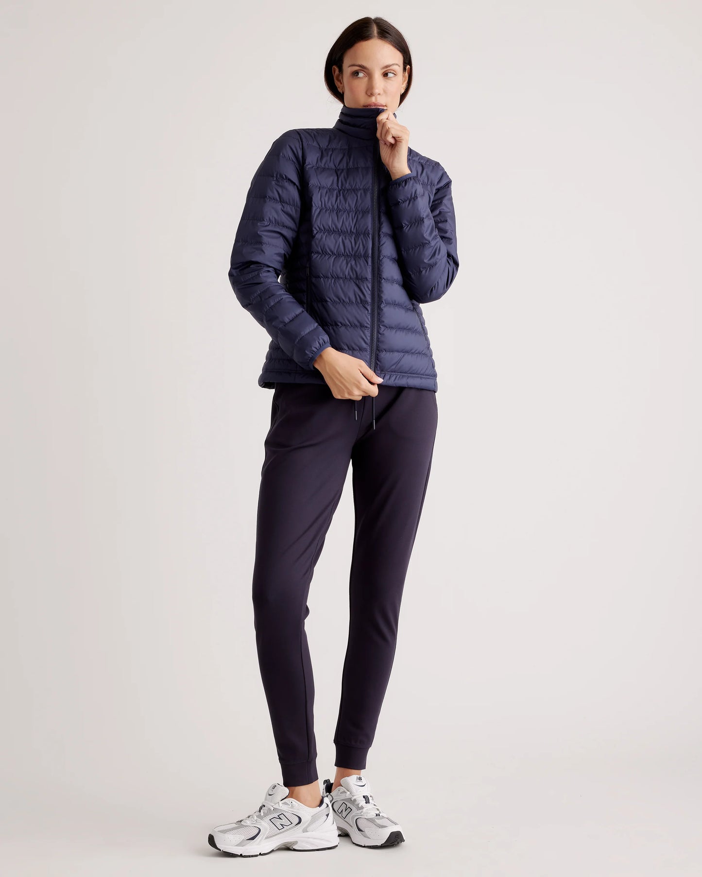Lightweight Down Packable Puffer Jacket - XS / Black
