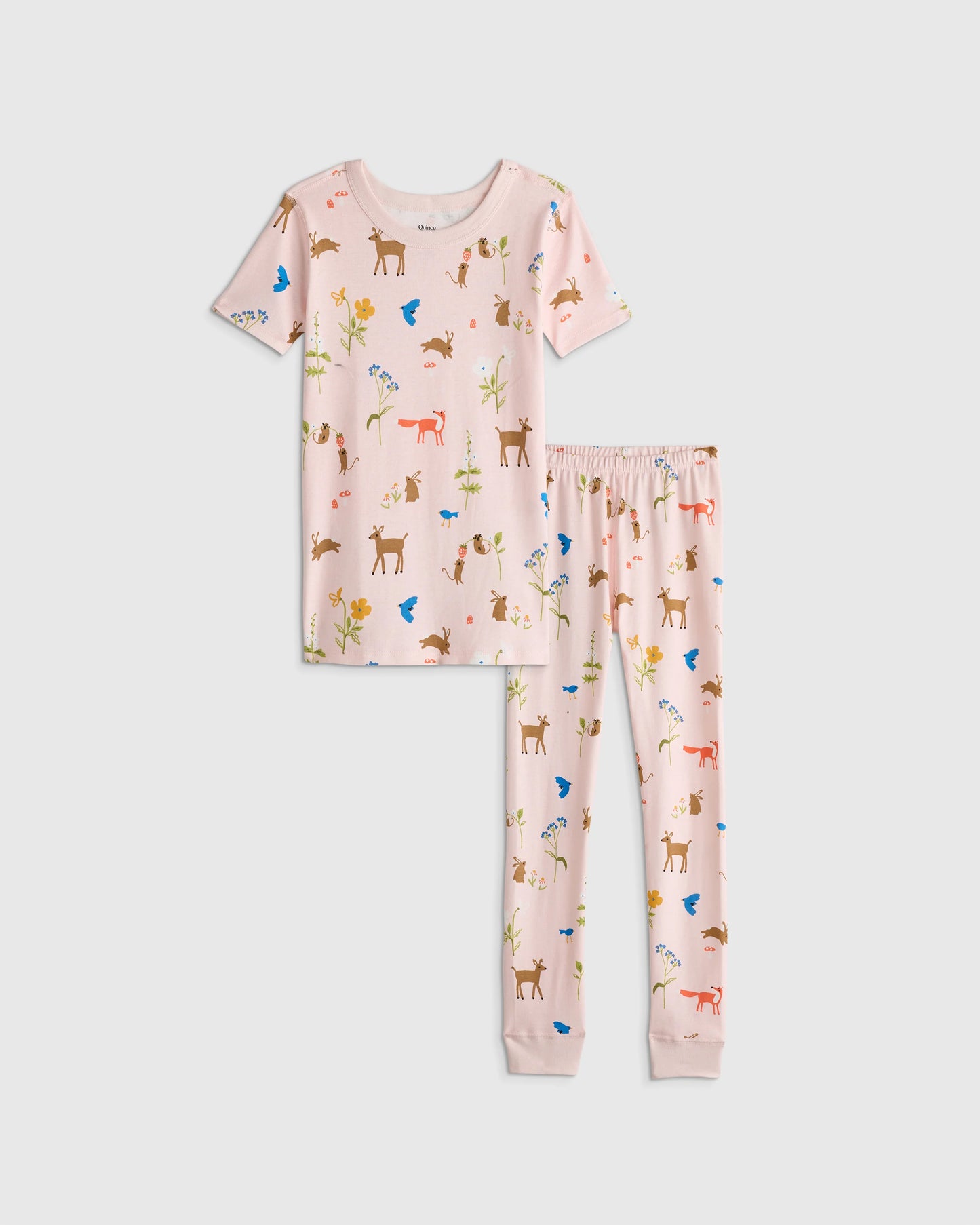 100% Organic Cotton Short Sleeve and Pant Pajama Set - 2T / Planets