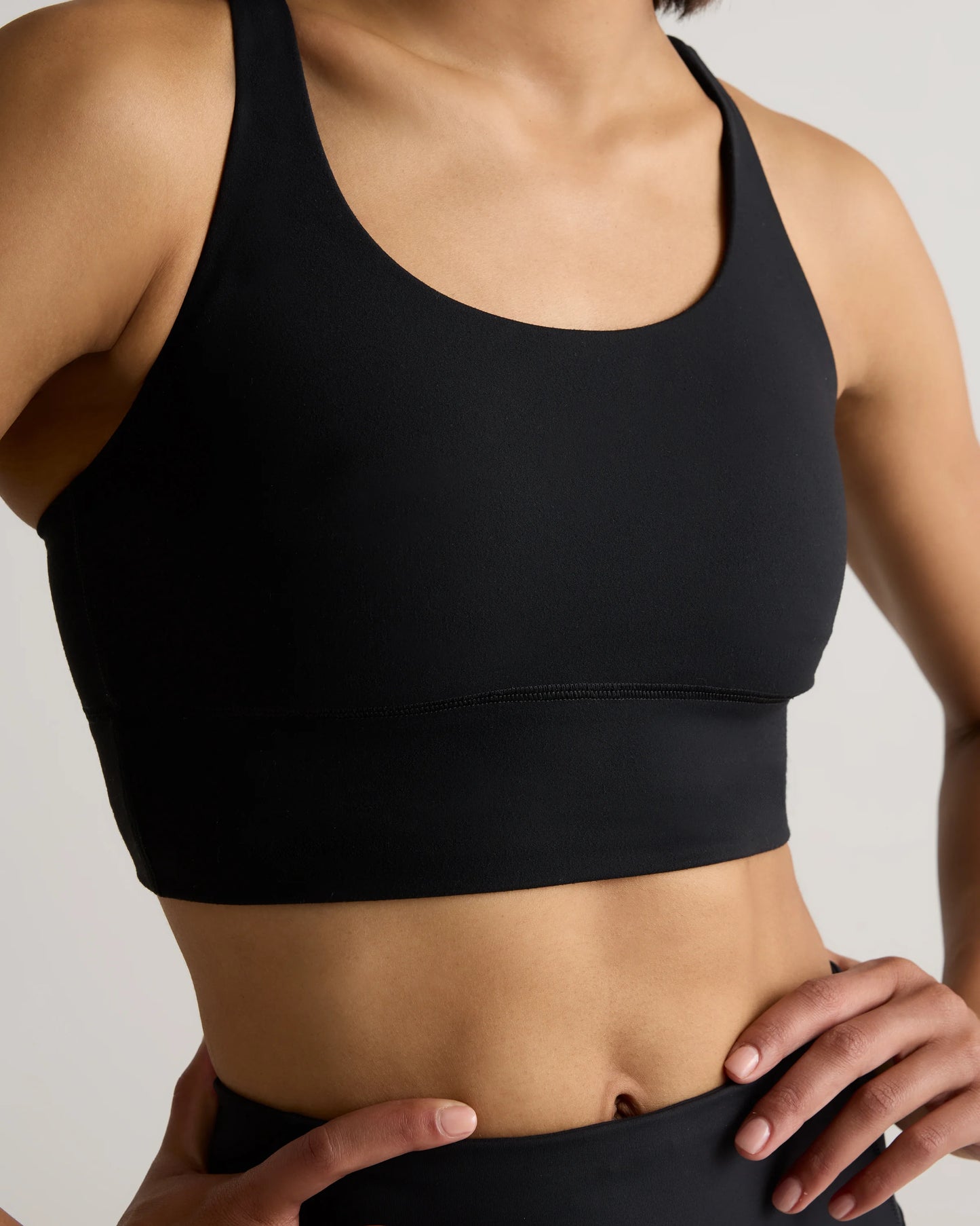 Power-Up Long Line Strappy Sports Bra - XS / Classic White