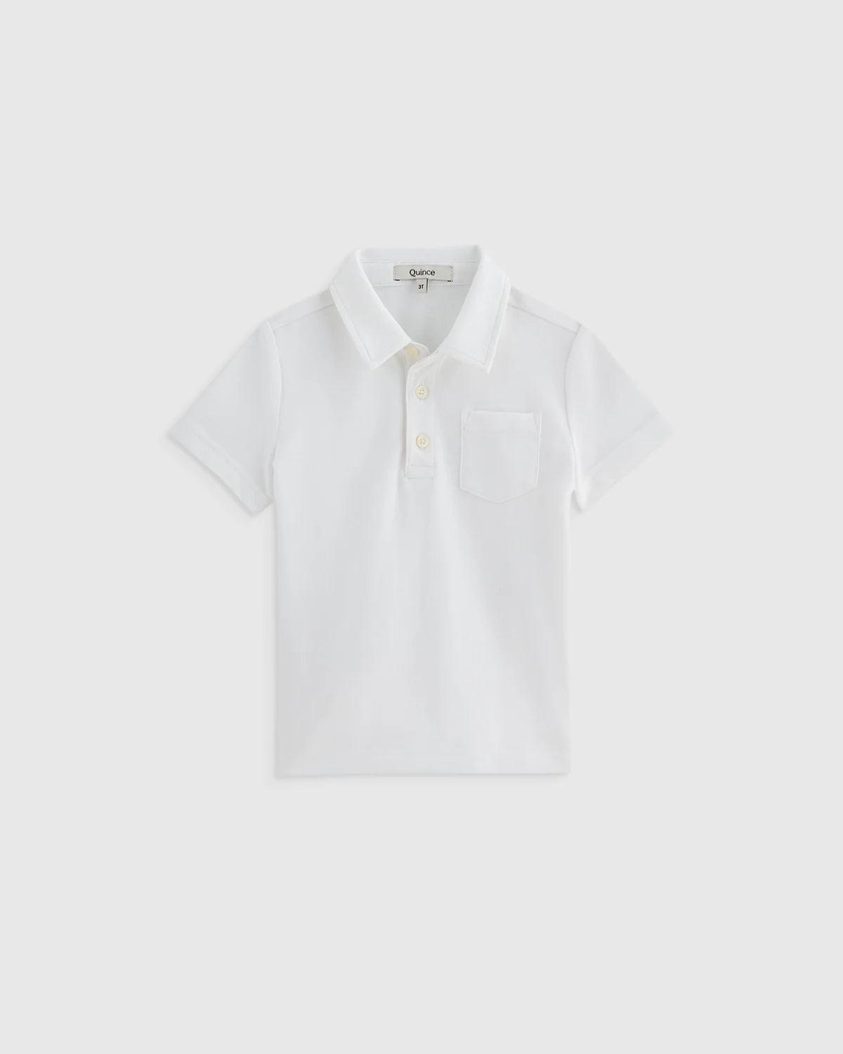 Organic Cotton Short Sleeve Pique Polo - 2T / White