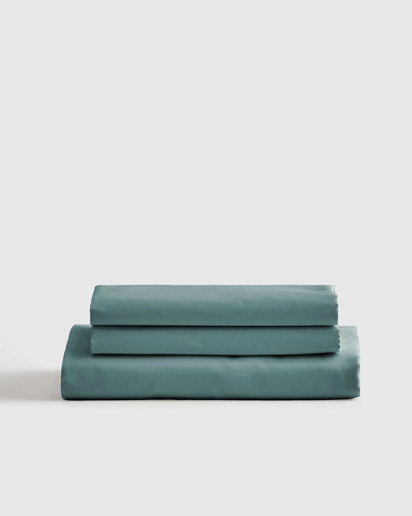 Luxury Organic Sateen Fitted Sheet Set - Cal King / Light Blue