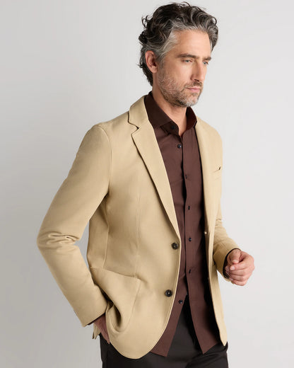 Cotton Pique Knit Blazer - XS / Heather Charcoal