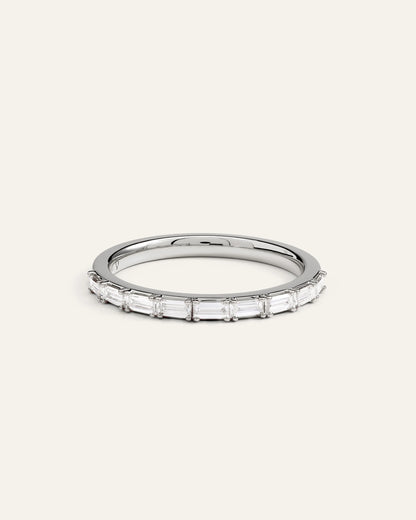 14K Gold Lab Grown Diamond Baguette Band - 5 / Yellow Gold