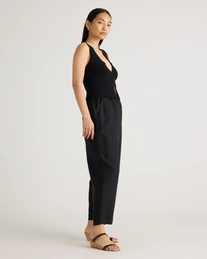 100% European Linen Pants - XS / White