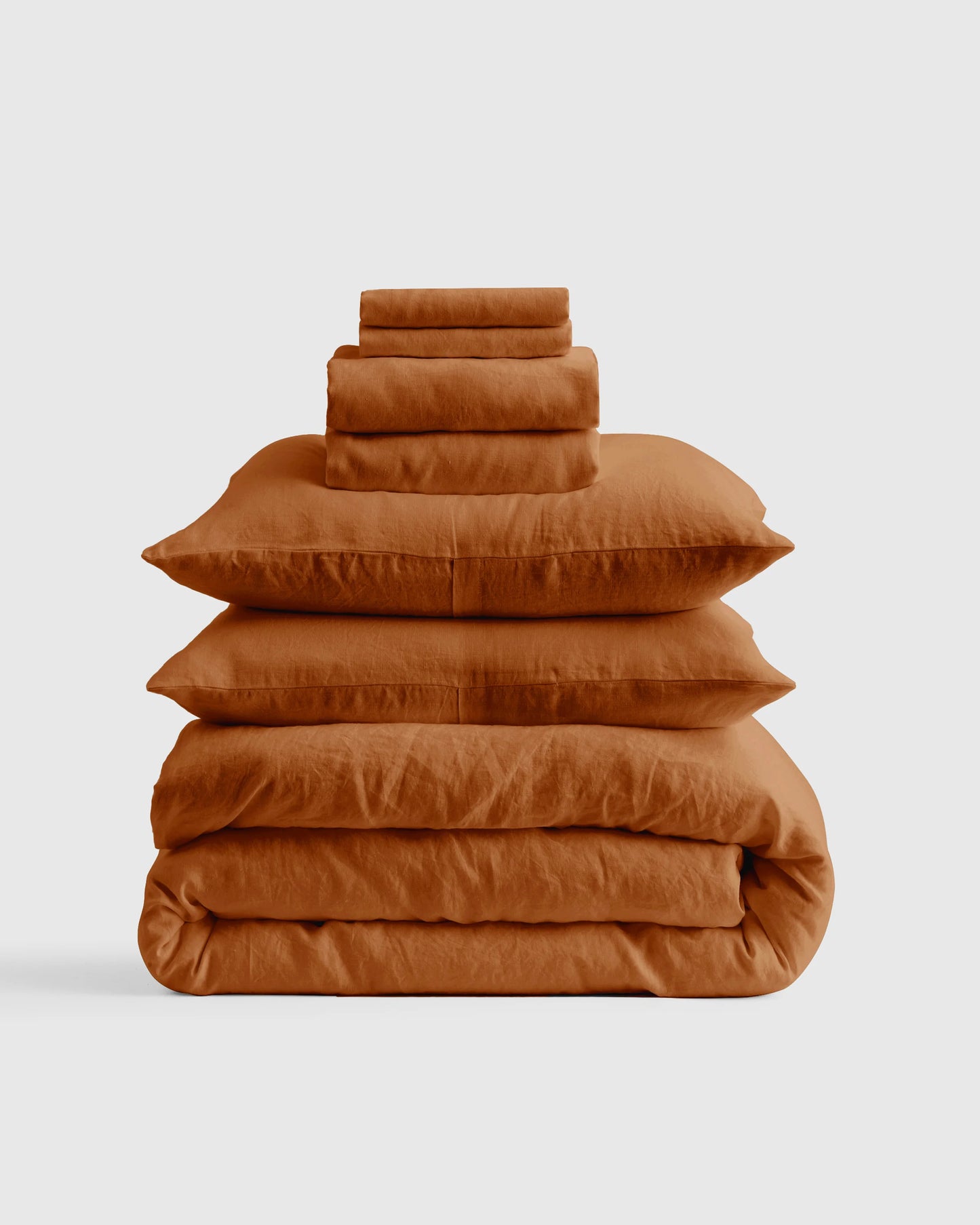 European Linen Deluxe Bedding Bundle - Twin / Willowleaf/White Stripe