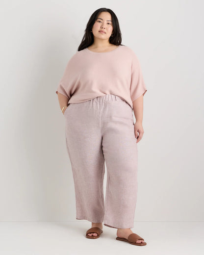100% European Linen Pants - 1X / Bayberry Olive