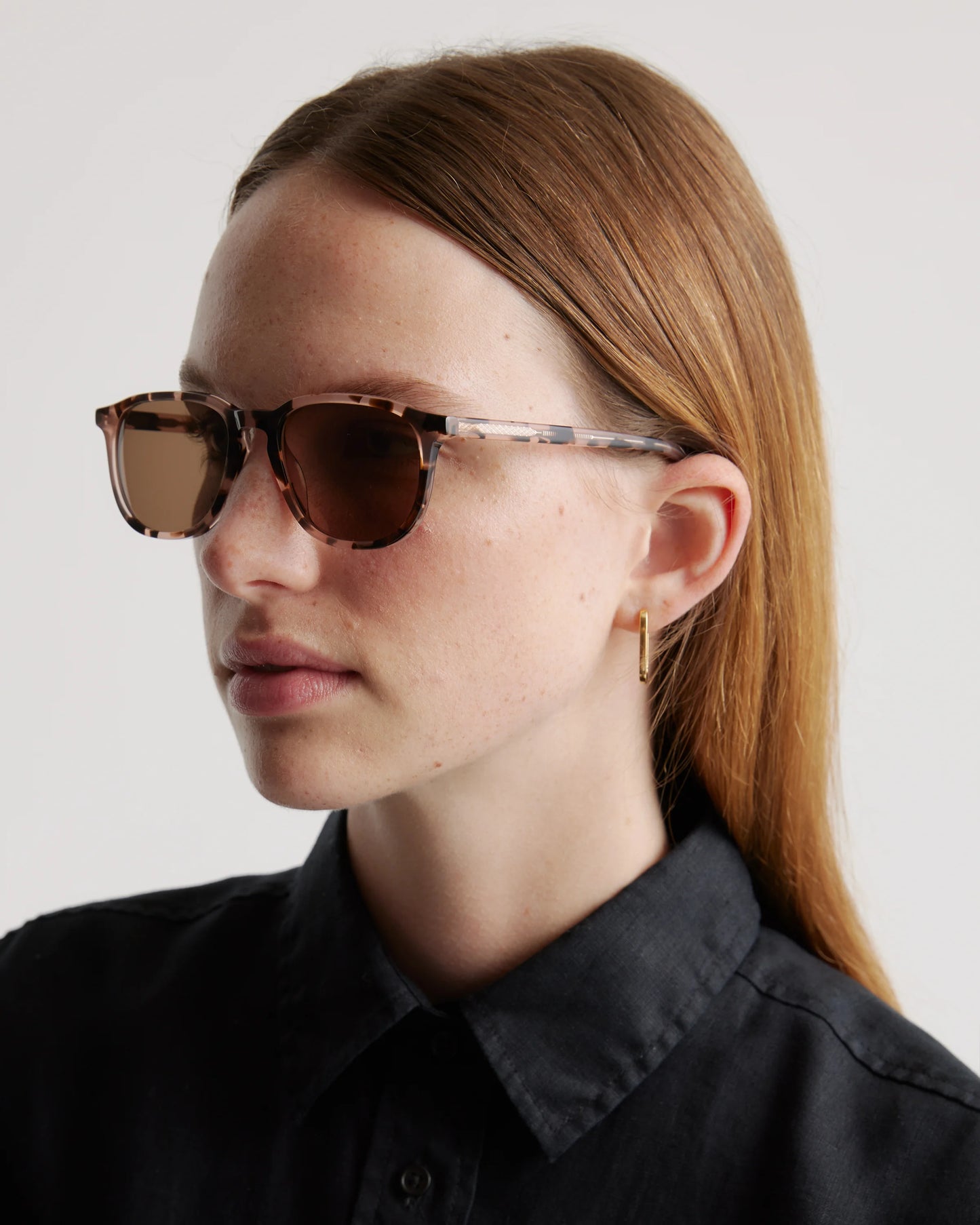 Cameron Polarized Acetate Sunglasses - One Size / Tan Tortoise with Brown Lens