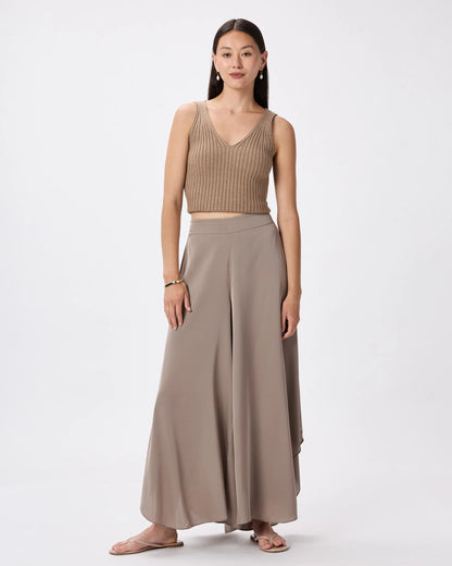 Washable Stretch Silk Palazzo Pants - XS / Black