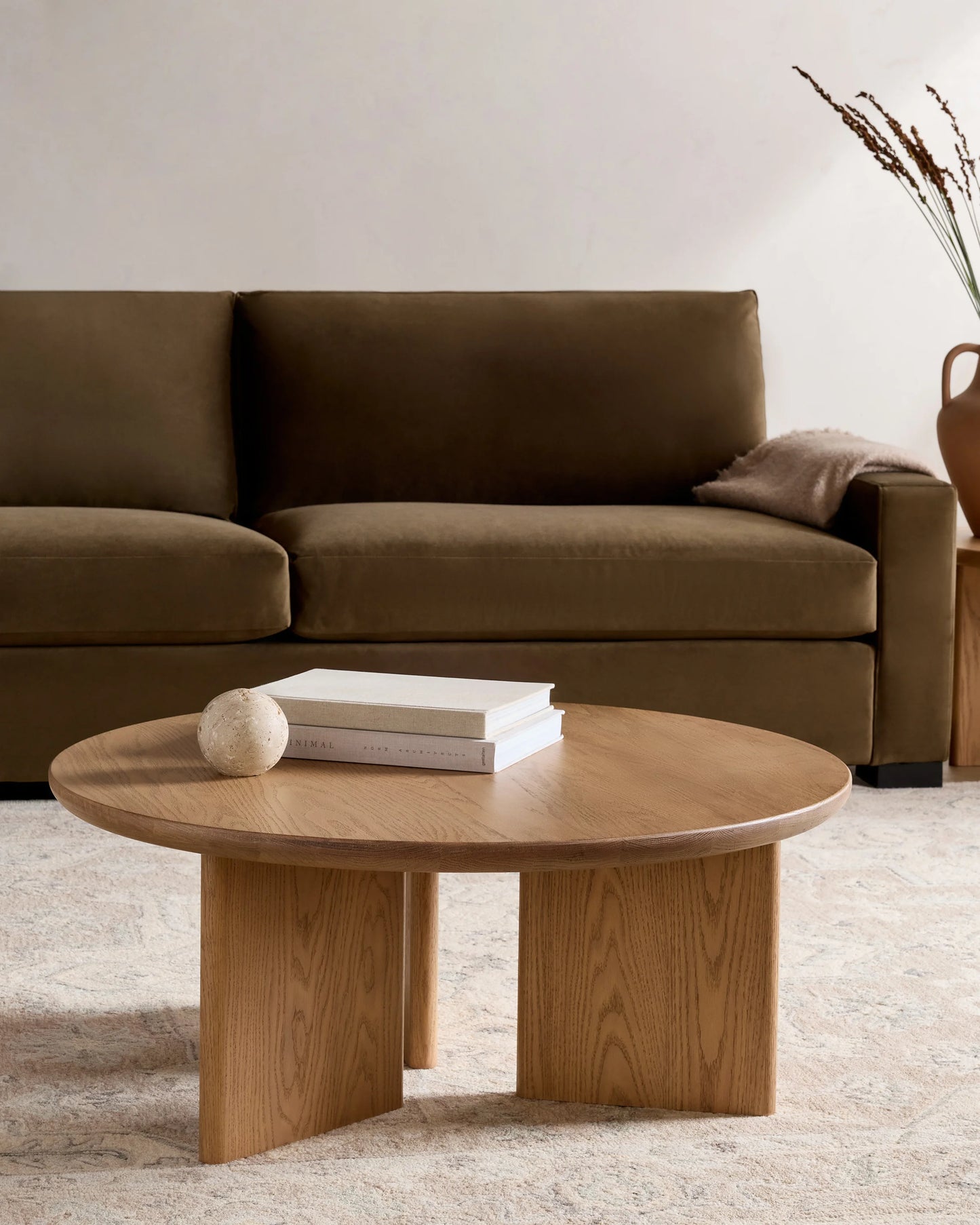 Solid Oak Accent Table - 36" Coffee Table / Natural