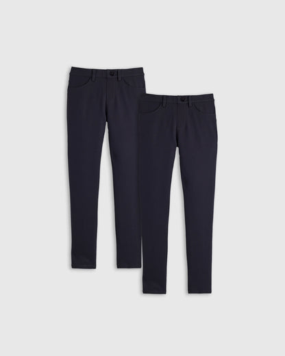 Ultra-Stretch Ponte Skinny Pants 2-Pack - 2T / Black