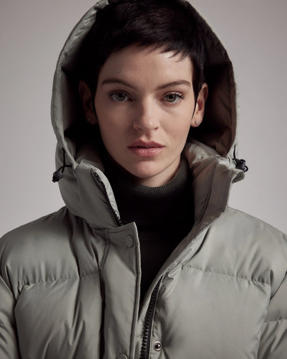 Responsible Down Cropped Puffer Jacket - XS / Shiny Black