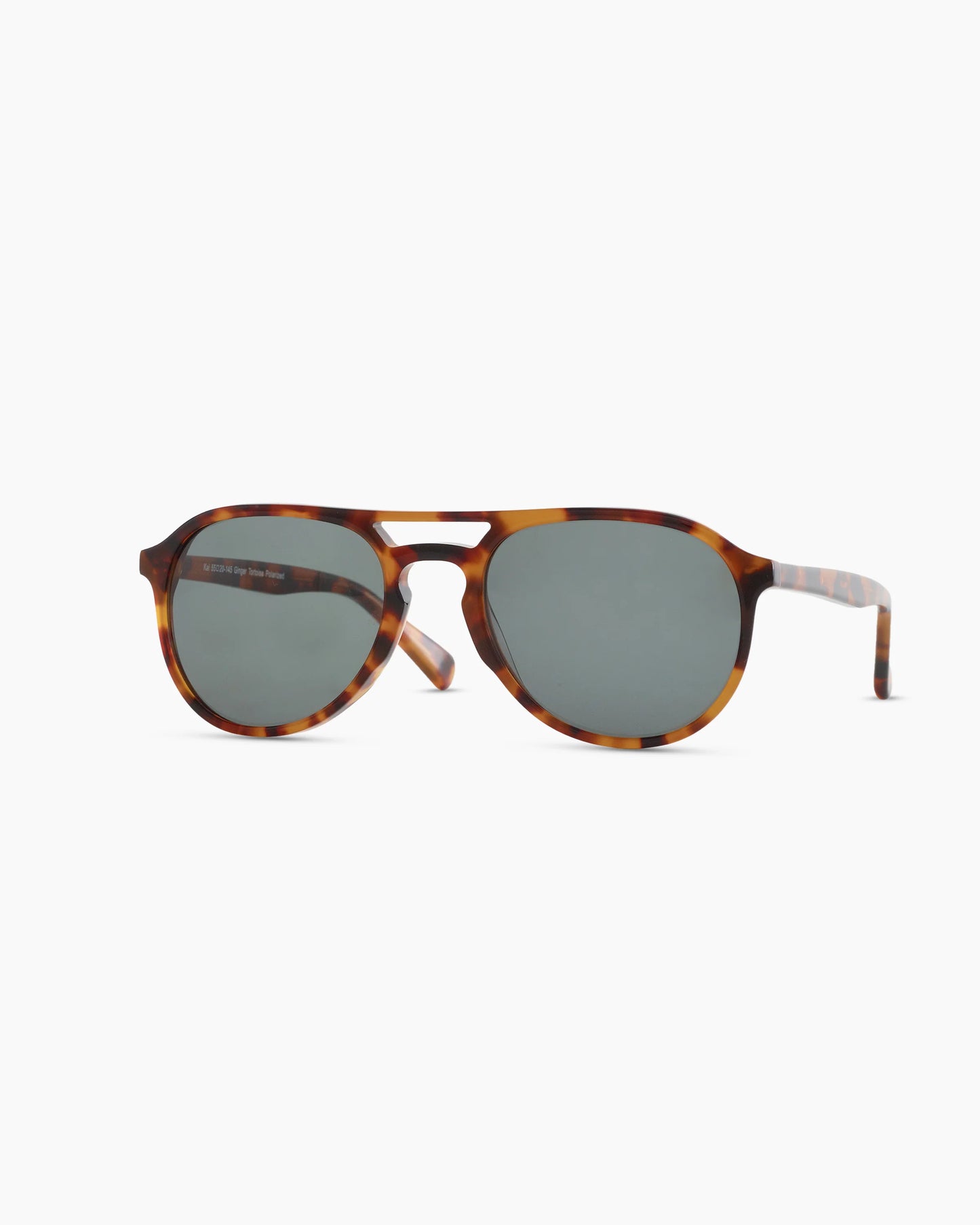 Kai Polarized Acetate Sunglasses - One Size / Ginger Tortoise with Green lens