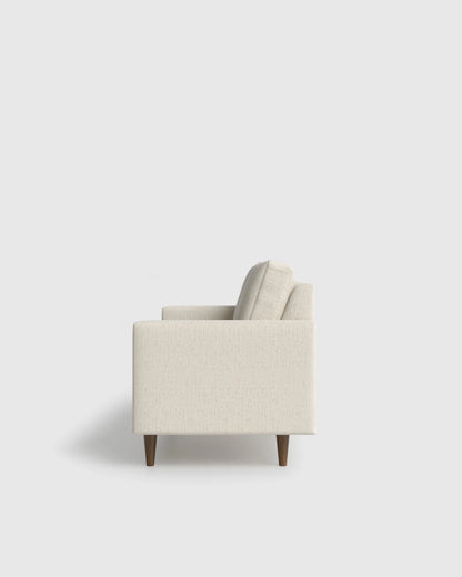 Atlas Midcentury Sofa in Performance Chenille Linen Blend - 6ft / Snow