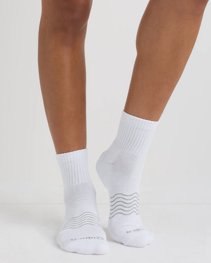 Everyday Cotton Solid Quarter Socks (4-Pack) - S / White