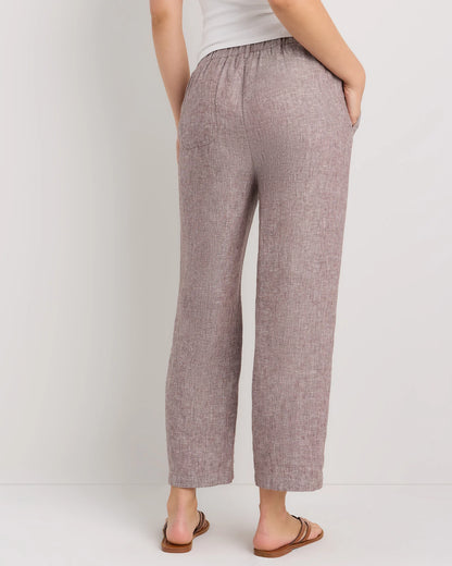 100% European Linen Pants - XS / White