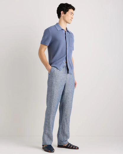 100% European Linen Pants - S / Bayberry Olive