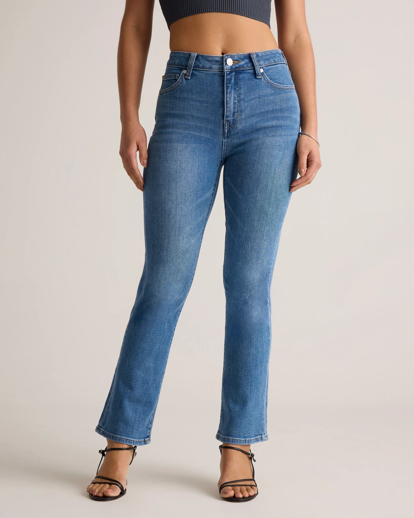 Bella Stretch Kick Flare Jeans - 24 / Deep Rinse