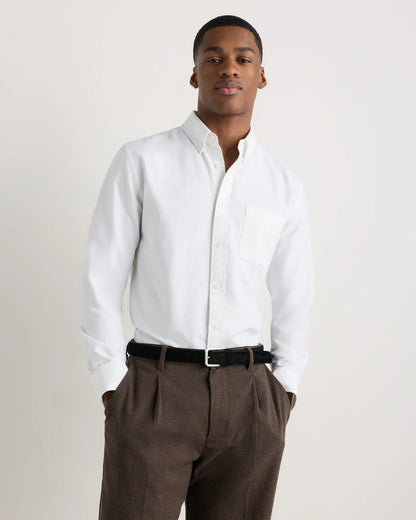 100% Organic Cotton Oxford Shirt - XS / Light Pink Stripe