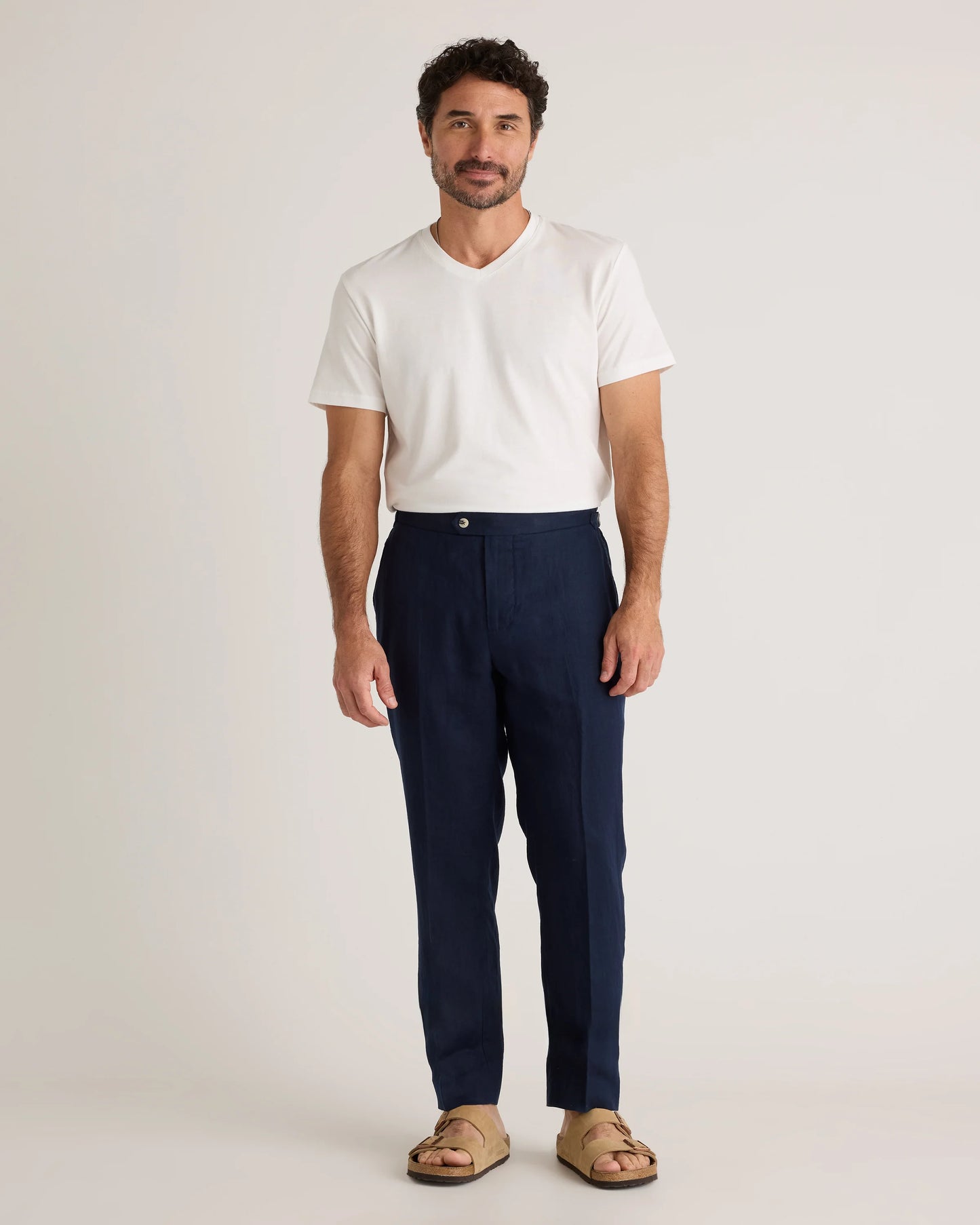 100% European Linen Dress Pants - 30X30 / Deep Navy