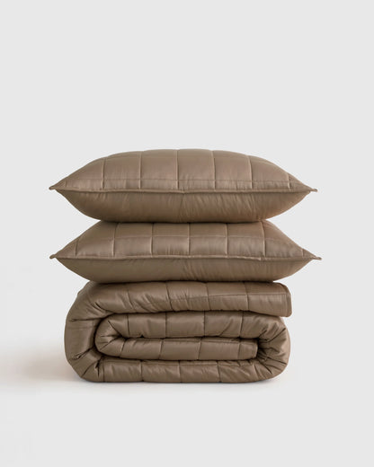 Bamboo Box Quilt Set - Twin / Sage